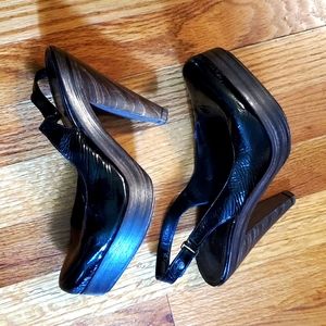 Proenza Schouler Black Patent Leather Slingbacks